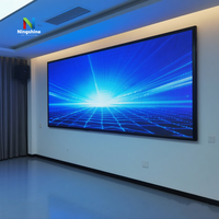 Écran d'affichage LED d'intérieur ultra-mince de 20mm pour la salle de travail d'église et les murs vidéo d'aéroport Panneau LED d'intérieur fixe