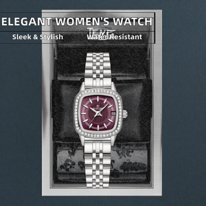 REWARD RD212061L Reloj de Cuarzo Elegante y Refinado para Mujer, Caja Cuadrada, Correa de Acero Inoxidable, Resistente al Agua 3BAR, Delicado, Pequeño y Único - Product Image 2