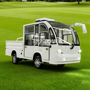 Comfort Enclosed Cabin Electric <b>Flatbed</b> Transport <b>Truck</b> Custom Color For Resort Industrial Park - Product Image 2