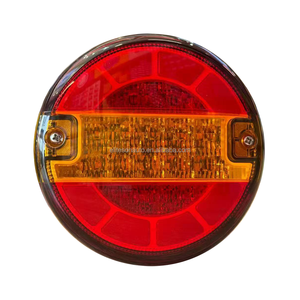 ELITESON Nouvelle Lampe Hamburger 12V 24V Ronde pour Camion, Feu Arrière Robuste pour Remorque, Feu Stop et Clignotant - Product Image 1