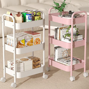 Étagère de rangement de cuisine mobile à trois niveaux de type sol pour les coins, <span class=keywords><strong>la</strong></span> cuisine, le salon et <span class=keywords><strong>la</strong></span> salle de bain - Product Image 1