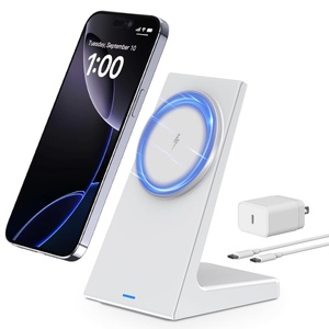 Support de chargeur sans fil magnétique en aluminium 15W/20W, pliable, station de charge rapide PD GaN, <span class=keywords><strong>USB</strong></span>-<span class=keywords><strong>C</strong></span>, protection contre la surchauffe/surtension - Product Image 1