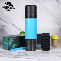 Chicha portable en acrylique avec logo personnalisé Horns Bee, ensemble de chicha de voyage en plastique, vente en gros, mini chicha, chicha de voiture en acrylique