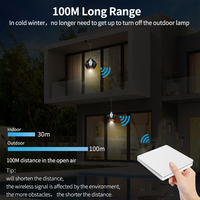 Support de lampe sans fil SIXWGH RF433 avec télécommande, E27, sans batterie, interrupteur cinétique auto-alimenté, kit, portée 30M, IP53, 10A, ampoule LED, maison