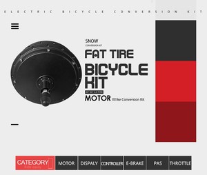 Kit de Conversión para Bicicleta Eléctrica de 72v 3000w con Certificación CE, para Rueda Delantera o Trasera, 48v, Neumático Ancho - Product Image 5