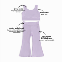 Fournisseur professionnel de vêtements pour enfants, ensembles de vêtements d'été décontractés et respirants, ensembles de vêtements de yoga sans manches pour bébé fille
