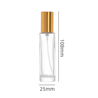 Emballage de cosmétiques en gros, luxe, flacon de parfum en verre transparent rond carré vide de 10 ml 15 ml avec bouchon pulvérisateur