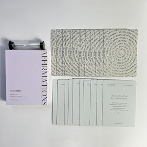 Chất lượng cao thẻ trò chơi in ấn sinh thái thân thiện nghệ thuật giấy mô hình tùy chỉnh cảm hứng tích cực khẳng định thẻ với hộp đóng gói - Product Image 5