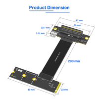 L'adaptateur M.2 NVMe Key M vers PCIe 4X convertit les mises à niveau de bureau en emplacements PCIe 1x/4x/8x/16x pour ordinateur portable avec câble d'alimentation 4 broches inclus