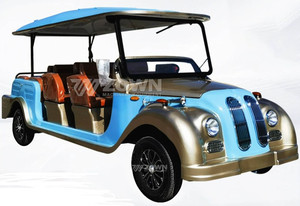 Vehículo Eléctrico Clásico Vintage Homologado para Circular por la Calle, Vehículo Retro de 4 Ruedas para Recorridos Turísticos y Transporte en Hoteles - Product Image 5