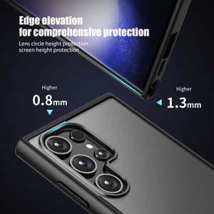 Pour <span class=keywords><strong>Samsung</strong></span> <span class=keywords><strong>Galaxy</strong></span> S24 <span class=keywords><strong>Ultra</strong></span> Transparent Hybride Étui En Silicone S24 Plus Pare-chocs Clair Mat Antichoc Armure Couverture Rigide - Product Image 6