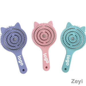 Brosse pour animaux de compagnie réglable avec logo personnalisé et design oreilles de chat – Outil de toilettage à poils doux pour Yorkie, Maltese, Shih Tzu, petits chiens, usage domestique - Product Image 1