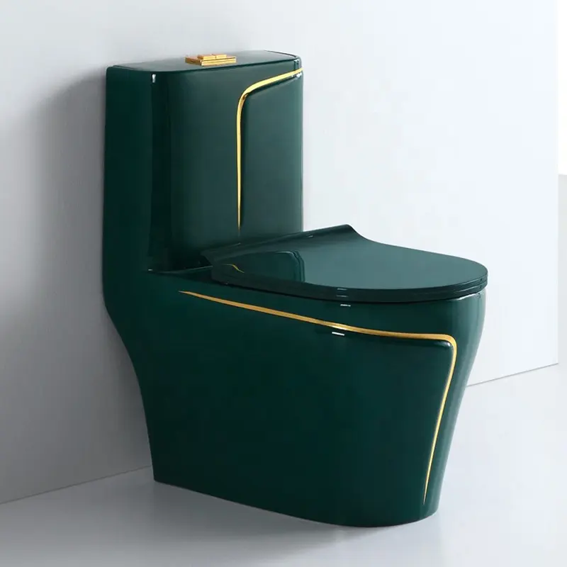 Sanitair Inodoro Keramische Waterkast Badkamer Wc Luxe Goud Eendelig Toilet