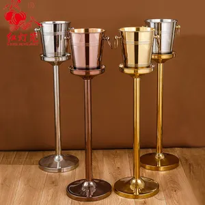 2024 Luxury European Champagne Ice Bucket With Stand Bar Accessories Wholesale Restaurant Hotel Beverage Tubs Wine Rack