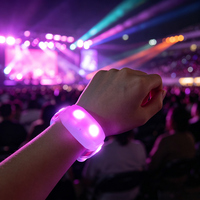 Bracelet LED RGB ultra-lumineux à 8 LED, télécommandé, DMX512/contrôle par ordinateur portable pour les événements de concert - Bracelet LED magnétique