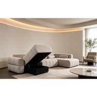 Sofá Cama de Terciopelo de Dos Plazas de Alta Calidad The Leader Wholesale, Sofá Cama Fijo para Apartamento, Muebles para el Hogar
