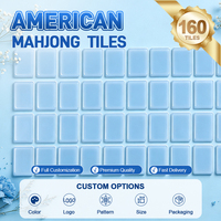 Jeu de Mahjong Chinois Classique 144 Tuiles, Personnalisé sur Mesure, en Acrylique, pour Voyage
