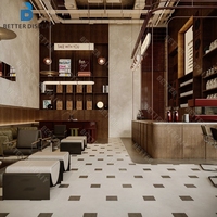 Conception de comptoir de bar pour café, armoires de présentation personnalisées pour café, mobilier de café durable pour la conception de cafés modernes