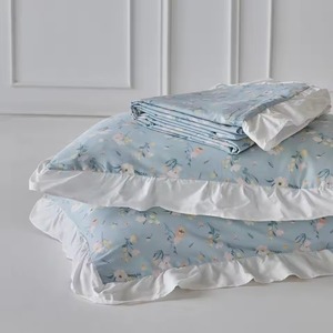 Parure de lit d'hôtel personnalisée 4 pièces en coton : drap plat, housse de couette, drap-housse et taies d'oreiller - Product Image 2