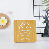 Sous-plats en bambou écologiques faits sur mesure, isolants, antidérapants, avec motif de dessin animé pour un usage domestique