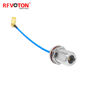 Connecteur femelle N de type personnalisé de 15 cm, étanche, à montage sur panneau, vers connecteur mâle SMA à angle droit pour câble pigtail RF RG402 - Product Image 4