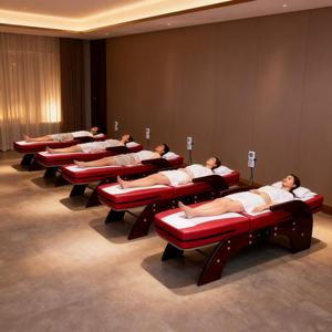 Pop Relax Vente en gros Chauffage infrarouge Rouleau de jade Colonne vertébrale <span class=keywords><strong>Massage</strong></span> profond Relax Thérapie thermale Lit de soins corporels - Product Image 1