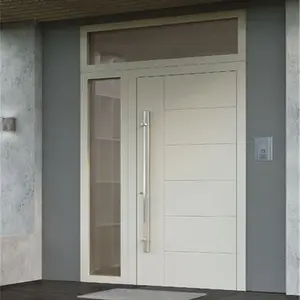DAIYA White Primed Entry Door With Oval Glass customized color entrance door