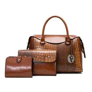 Hot selling hand bag set luxury tassel designer office purses woman bag sets colorful handbags 3 pieces