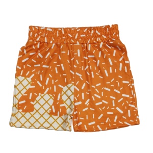 RTS กางเกงขาสั้นสำหรับเด็กสีส้มพิมพ์ลายหยดน้ำไอศครีมสไตล์บูติกแฟชั่นสำหรับเด็กผู้ชายเด็กผู้หญิงกางเกงขาสั้นสำหรับฤดูร้อน - Product Image 1