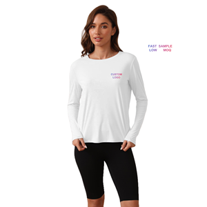 OEM UPF 50 Quick Dry Long Sleeve T-Shirt Custom Logo Breathable Sun Protection Clothing Women Fishing Wear