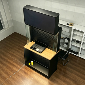 Étagère de présentation pour magasin, boîte à lumière LED, robuste, de haute qualité, moderne, en bois et métal, sur pied, pour magasin de cosmétiques, salle <span class=keywords><strong>d</strong></span>'exposition, boutique - Product Image 6