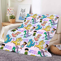 Nouvelle couverture en polaire à motif de dragon de dessin animé, très populaire, de haute qualité, douce, confortable, mignonne et kawaii