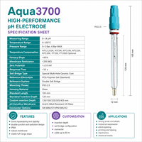 Aqua3700 pH-mètre numérique portable pour stylo, réponse rapide (moins de 10 secondes), pression maximale de 6 bars pour l'eau du robinet, piscine