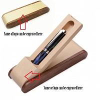 Stylos en bois de luxe personnalisés avec logo de marque, kits de tournage sur bois, gravure, stylo plume en bois avec boîte pour cadeau