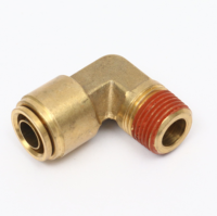 Laiton 90 degrés coude filetage mâle lisse pivotant DOT connecteur de frein à air industriel pneumatique raccord enfichable tuyau industriel
