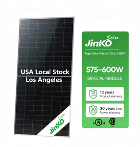 Panneaux solaires Jinko de l'entrepôt de Las Vegas aux États-Unis 590W JKM590N-72HL4-BDV-F8-EN bifacial avec UL & CSA prix <span class=keywords><strong>spot</strong></span> hors taxes en stock - Product Image 1
