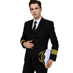 LCBZ Personalizado Preço De Fábrica Uniforme De Piloto De Linha Aérea Capitão Roupas De Trabalho Uniforme Aceitar O Logotipo Do Cliente Uniforme De Piloto De Linha Aérea - Product Image 2