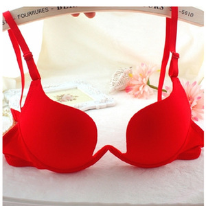 Reggiseno Economico Sottile e Morbido con Imbottitura Push-up, <span class=keywords><strong>Colore</strong></span> Unito per Donne con <span class=keywords><strong>Seno</strong></span> Abbondante, Reggiseno Quotidiano per Ragazze e Signore - Product Image 3
