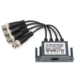 パッシブ4チャンネルツイストペアRJ45 HDトランシーバービデオバランCCTV hd cvi tvi ahdビデオバランYJS-8304M工場価格