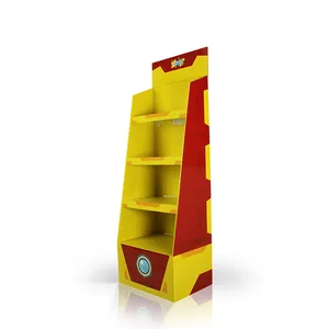 High Quality Retail Cardboard Floor Display B Flute Corrugated Toys Display Stand Rack For Toy