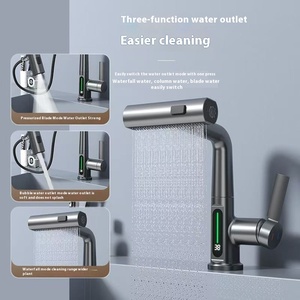 Tutto-rame multifunzionale moderno mobile bagno Display digitale per uso domestico <span class=keywords><strong>rubinetto</strong></span> per acqua calda fredda tamburo in ottone materiale - Product Image 6