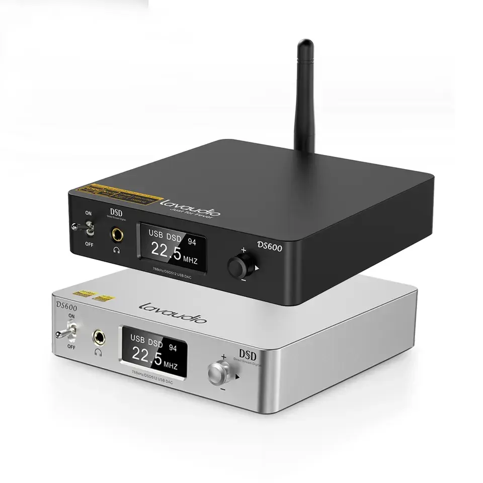 1Mii DS600 USB DAC HiFi, penerima Bluetooth untuk Home Stereo LDAC AptX HD Bluetooth Audio Adapter Output Dual ES9038Q2M