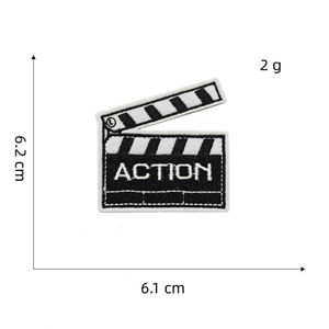 Nuevo Parche Termoadhesivo Bordado Serie Negra con Diseños de Perro, Gato, Torre, Sombrero, Coco, Árbol y Ballena para Decoración y Regalo - Product Image 2