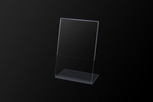 Support de signalisation en acrylique/polystyrène transparent haute définition, support de signalisation vertical en forme de L, cadre de menu, présentoir pour affichage - Product Image 5