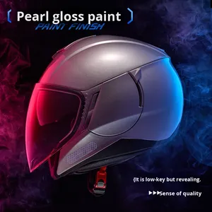 Rng3/4 đầy đủ mặt Mũ bảo hiểm mới tiêu chuẩn quốc gia Dot chứng nhận bốn mùa phổ đôi ống kính thiết kế đồ họa tăng cường - Product Image 4