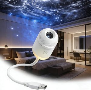 <span class=keywords><strong>Proyector</strong></span> de <span class=keywords><strong>Galaxias</strong></span> 2 en 1 con Luz Nocturna, <span class=keywords><strong>Proyector</strong></span> de Cielo Estrellado USB Portátil con Brillo Ajustable para Dormitorio - Product Image 1