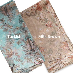 Série de hijabs Keiko, haute couture, élégant, à manches courtes, en coton, hijab moderne, usage adulte, 10 couleurs, impression numérique, printemps - Product Image 6