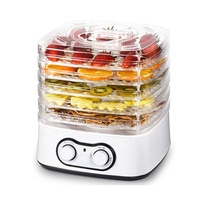 Hete Verkoop 5 Trays Mini Elektrische Groente Fruit Droger Voedsel Dehydrator Machine Met Verstelbare Trays