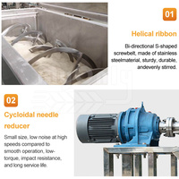 Agitateur matériel à ruban horizontal Capacité de 500kg Mélangeur de poudre sèche de qualité alimentaire