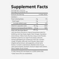 Gummies véganes Halal Pureon 16-en-1 à base d'algues marines pour la réparation articulaire avec racine de bardane, Ashwagandha et huile de nigelle pour adultes